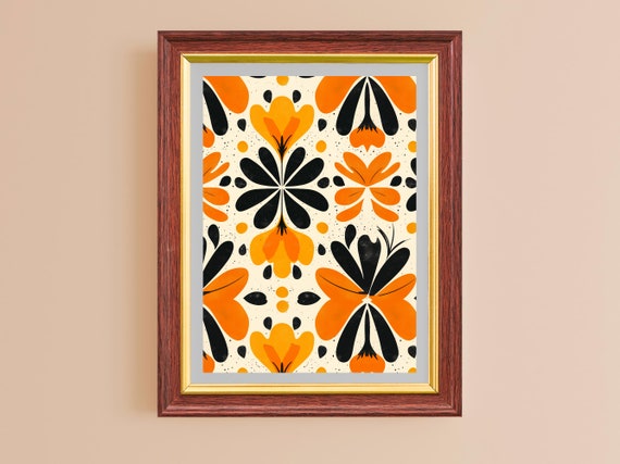 Maximalist Wall Art Abstract Print Boho Decorative Art For Living Room Decor Bold Colorful Wall Dcor Above Couch