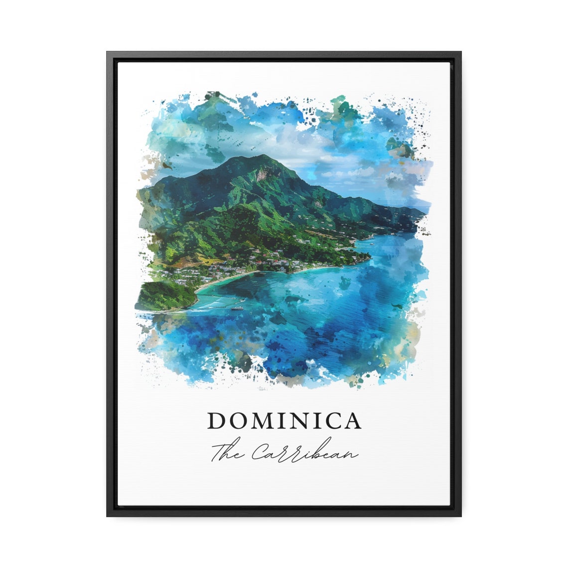 Dominica Island Watercolor Travel Poster, Caribbean - Image 3