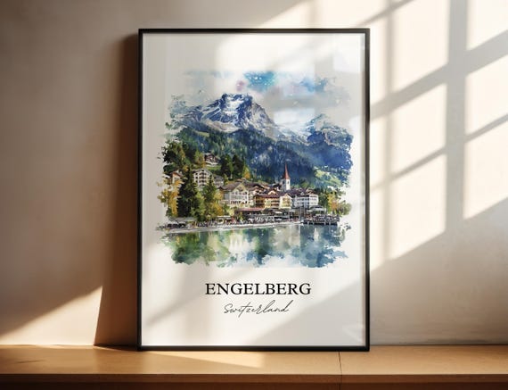 Engelberg Travel Poster, Switzerland Wall Art