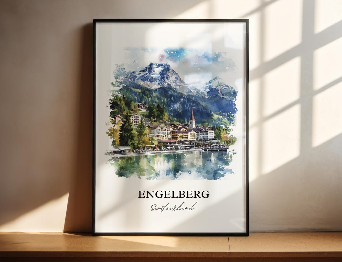 Engelberg Travel Poster, Switzerland Wall Art