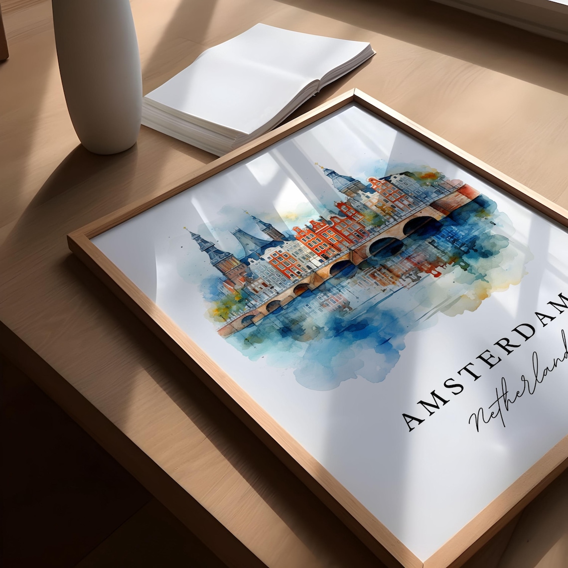 Amsterdam Custom Text Travel Poster, The Netherlands - Image 2