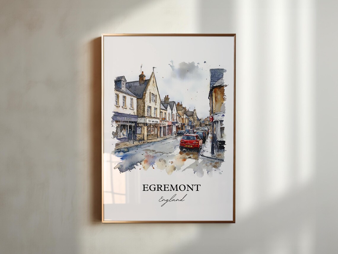 Egremont England Cumbria Market Town Street Watercolor Travel Poster - Image 5