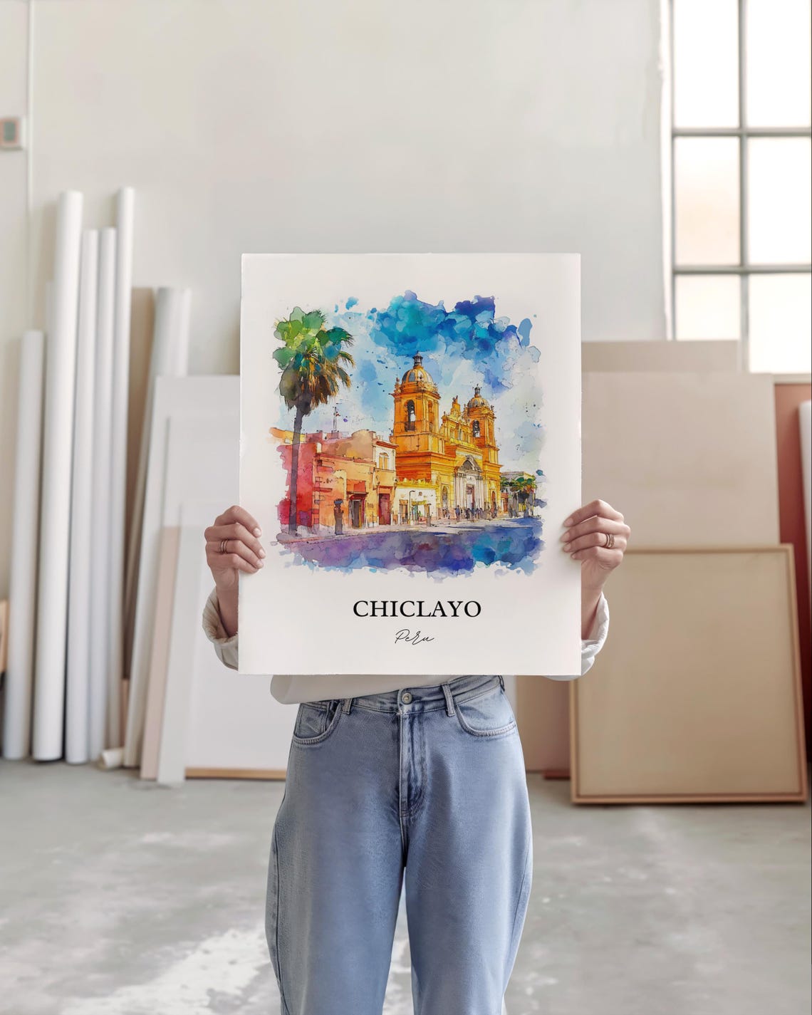 Chiclayo Wall Art Peru Print Watercolor Gift Travel Poster Housewarming - Image 3