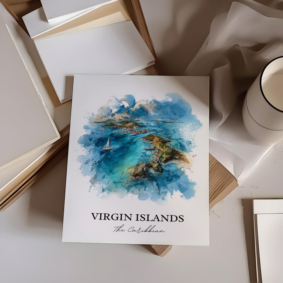 Virgin Islands Travel Poster, Caribbean Wall Art - Image 4