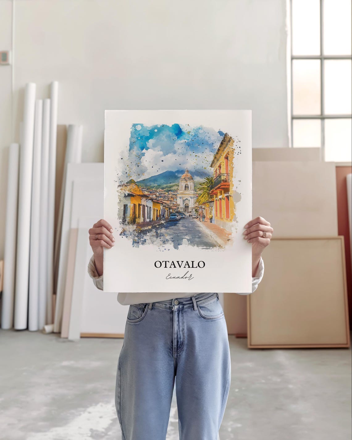 Otavalo Wall Art Ecuador Print Watercolor Gift Travel Poster Housewarming - Image 5