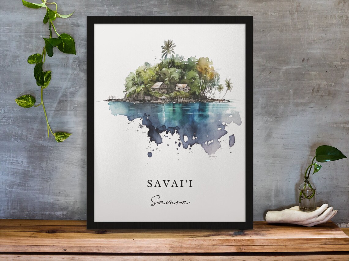 Samoa Vavaii Travel Poster, Custom Text