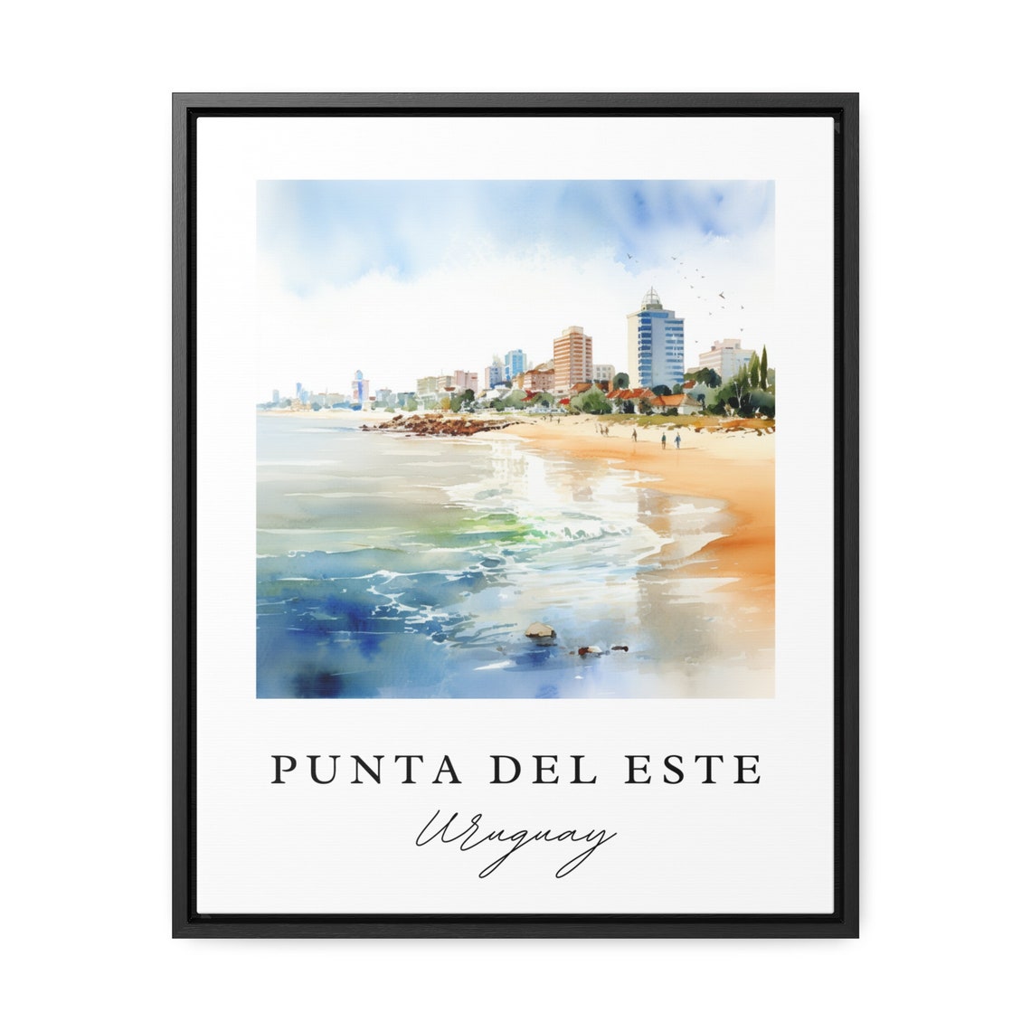 Punta Del Este Traditional Travel Art Uruguay Poster Wedding Gift Birthday Present Custom Text Personalized - Image 2