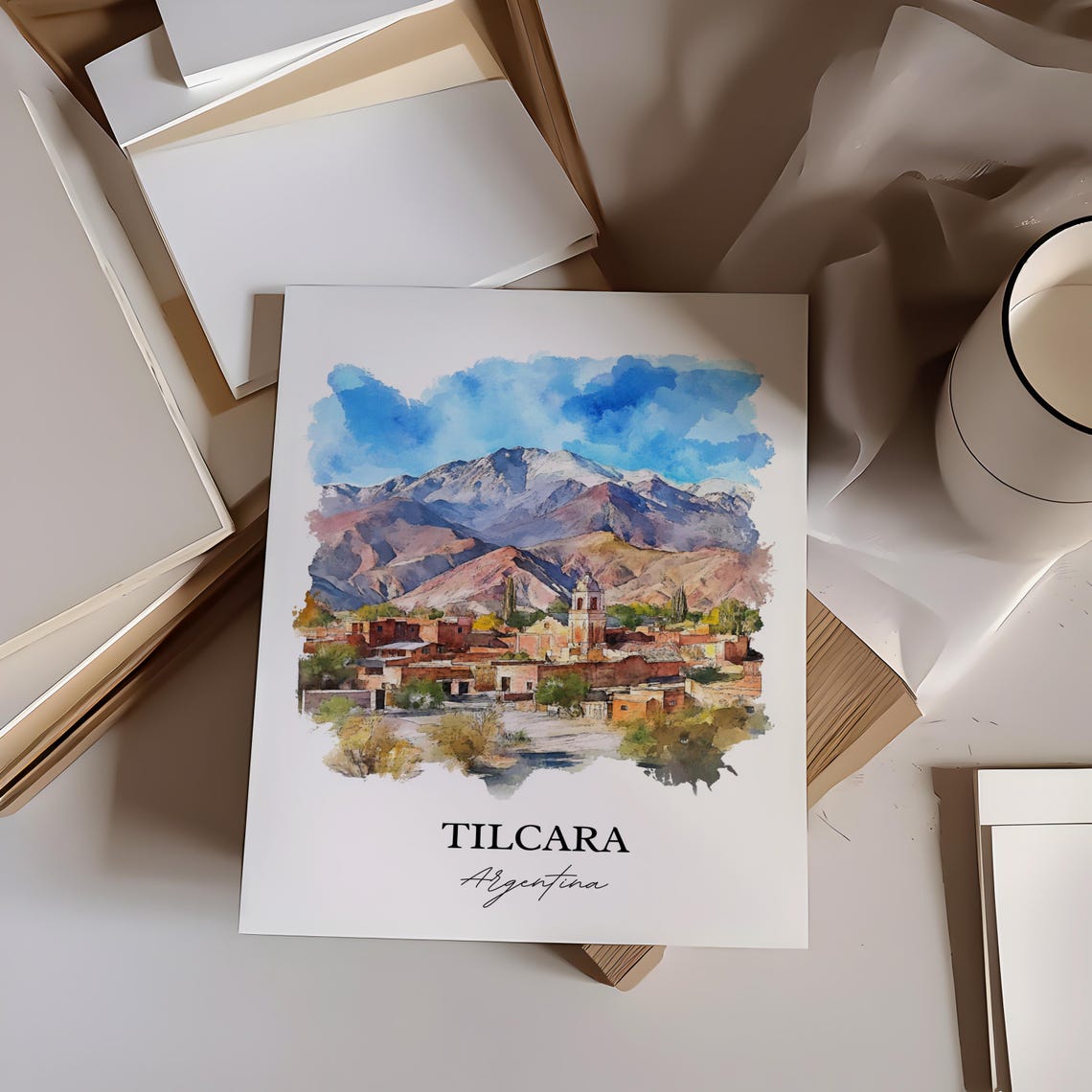 Tilcara Argentina Wall Art Jujuy Print Watercolor Gift Travel Poster Housewarming - Image 3