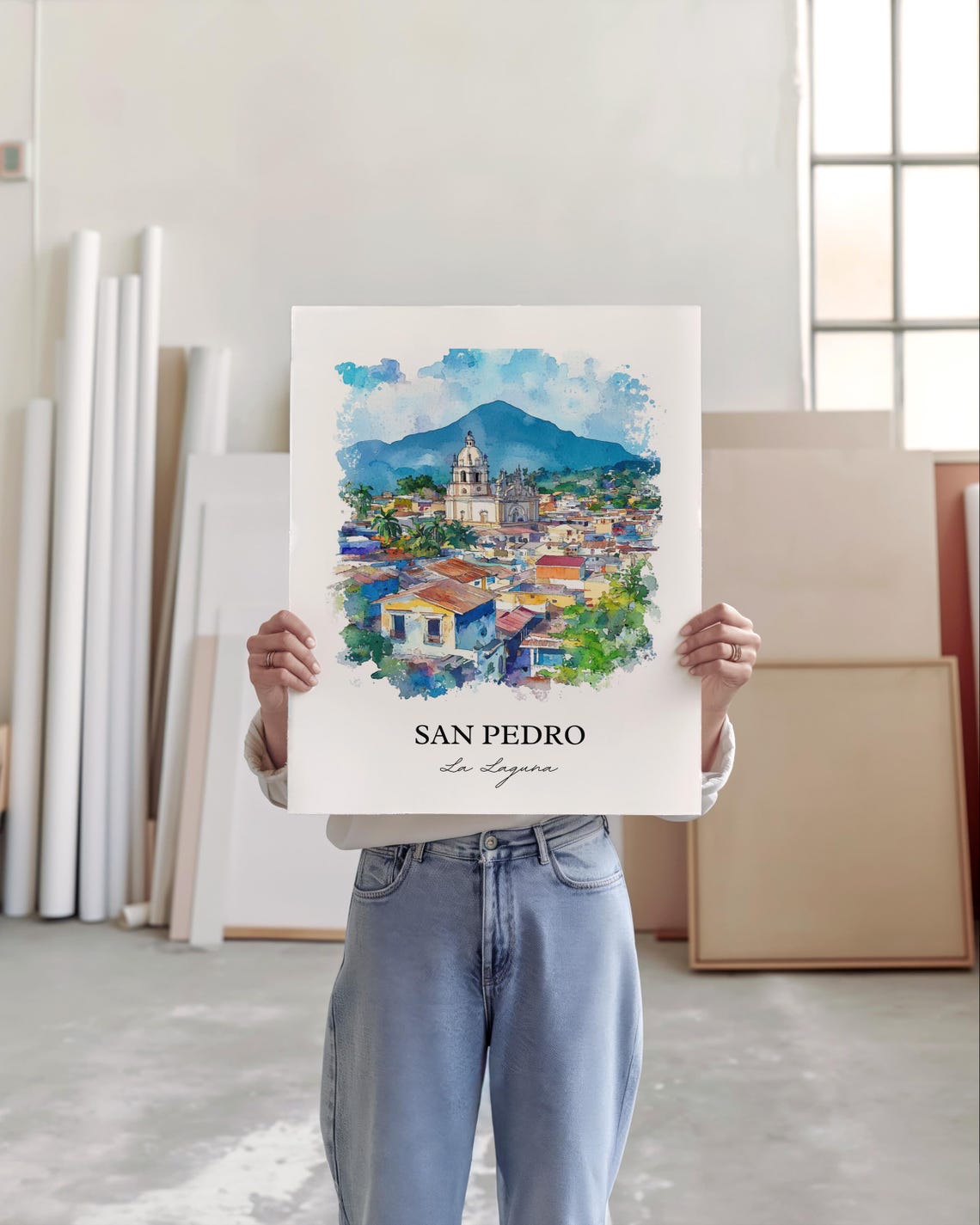 San Pedro La Laguna Wall Art Guatemala Print Artwork Gift Travel Poster Housewarming - Image 5