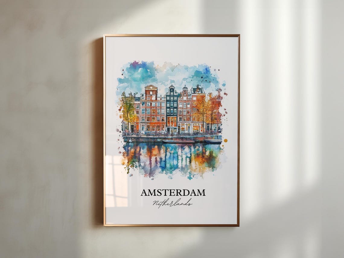 Amsterdam Housewarming Travel Poster - Image 4