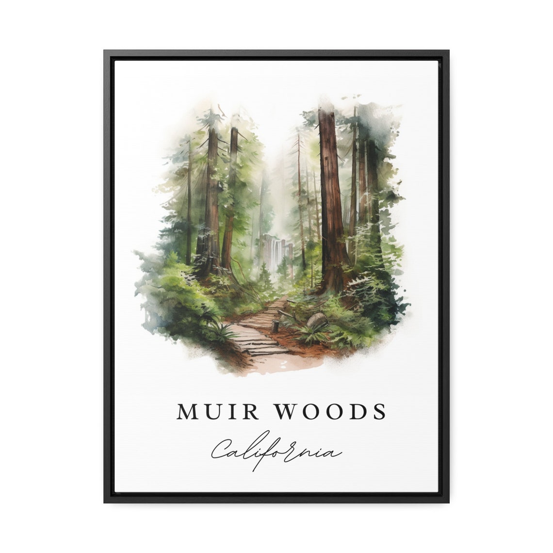 Muir Woods Custom Text Art Print, Nature Gift - Image 3