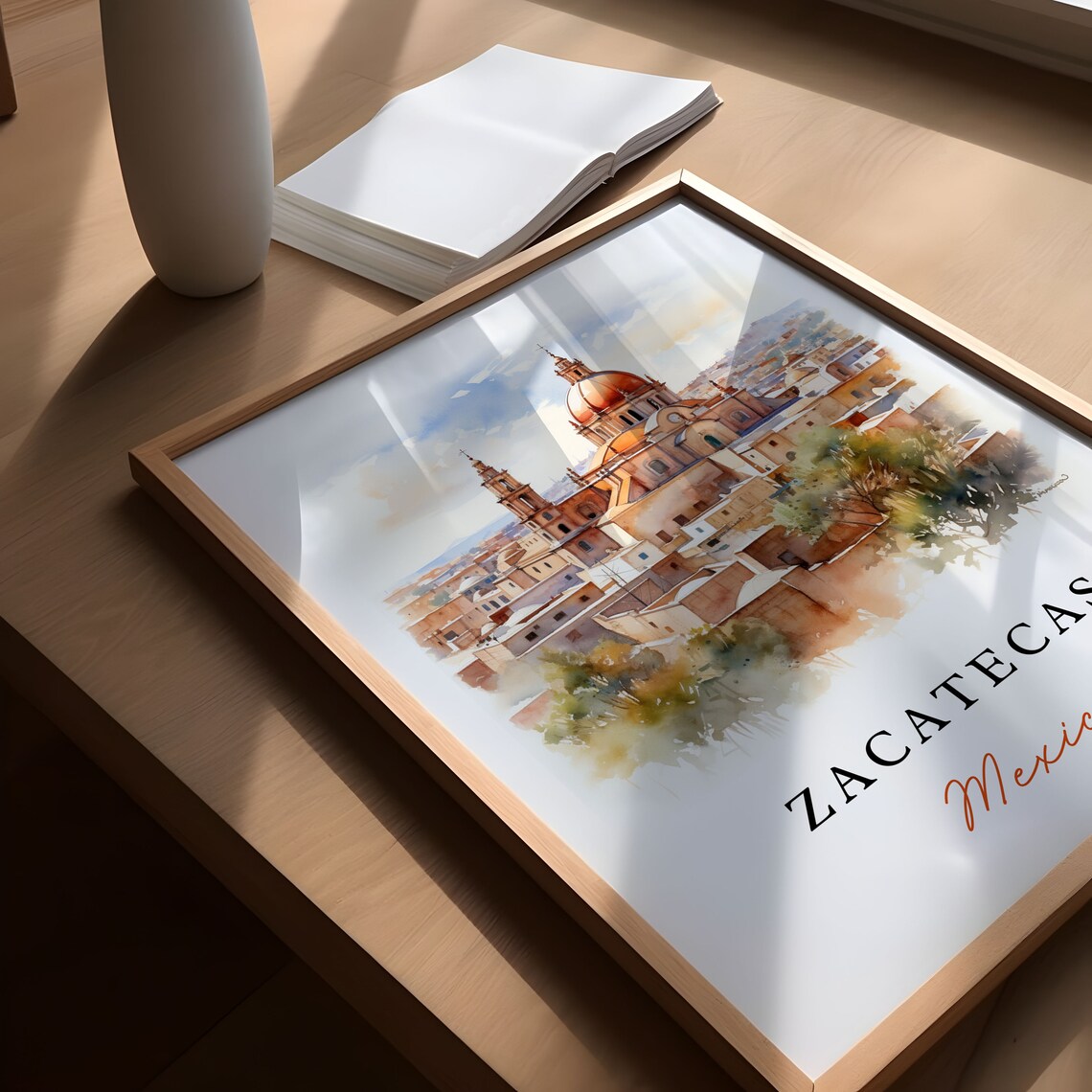 Zacatecas Mx Travel Poster, Custom Text Personalized - Image 4