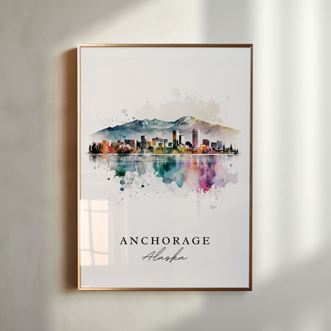 Anchorage, Alaska Travel Poster, Custom Text