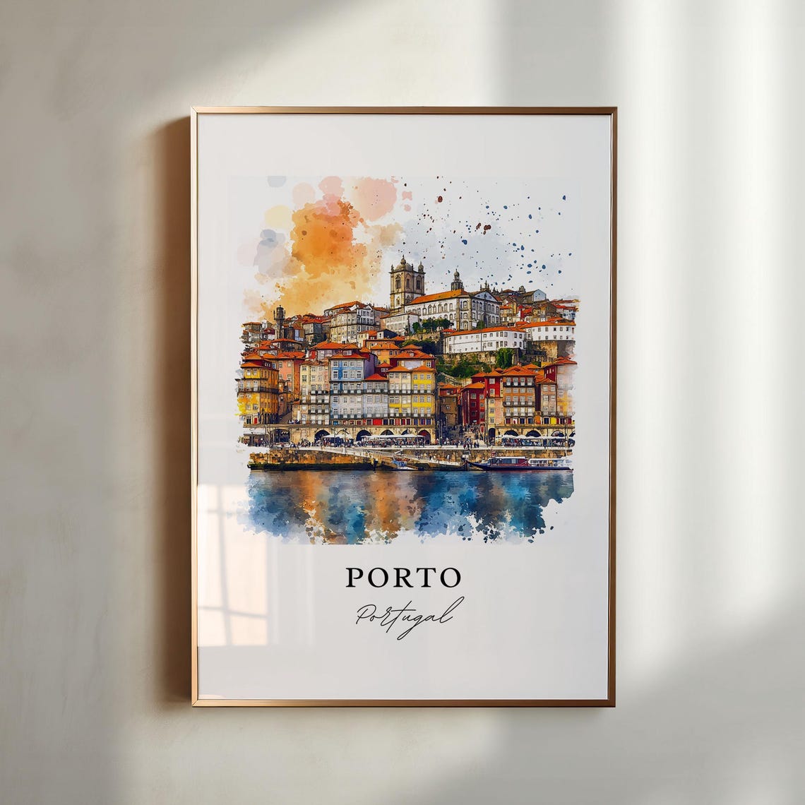 Porto, Portugal Watercolor Travel Poster