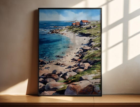 Cabo Polonio Watercolor Art Uruguay Travel Print Artwork Decor Wall