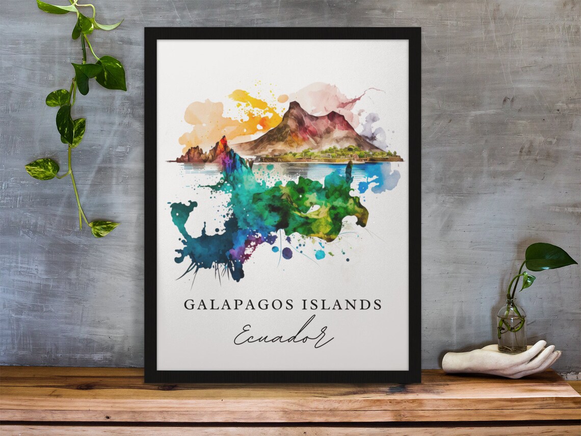 Galapagos Islands Custom Text Travel Poster - Image 2