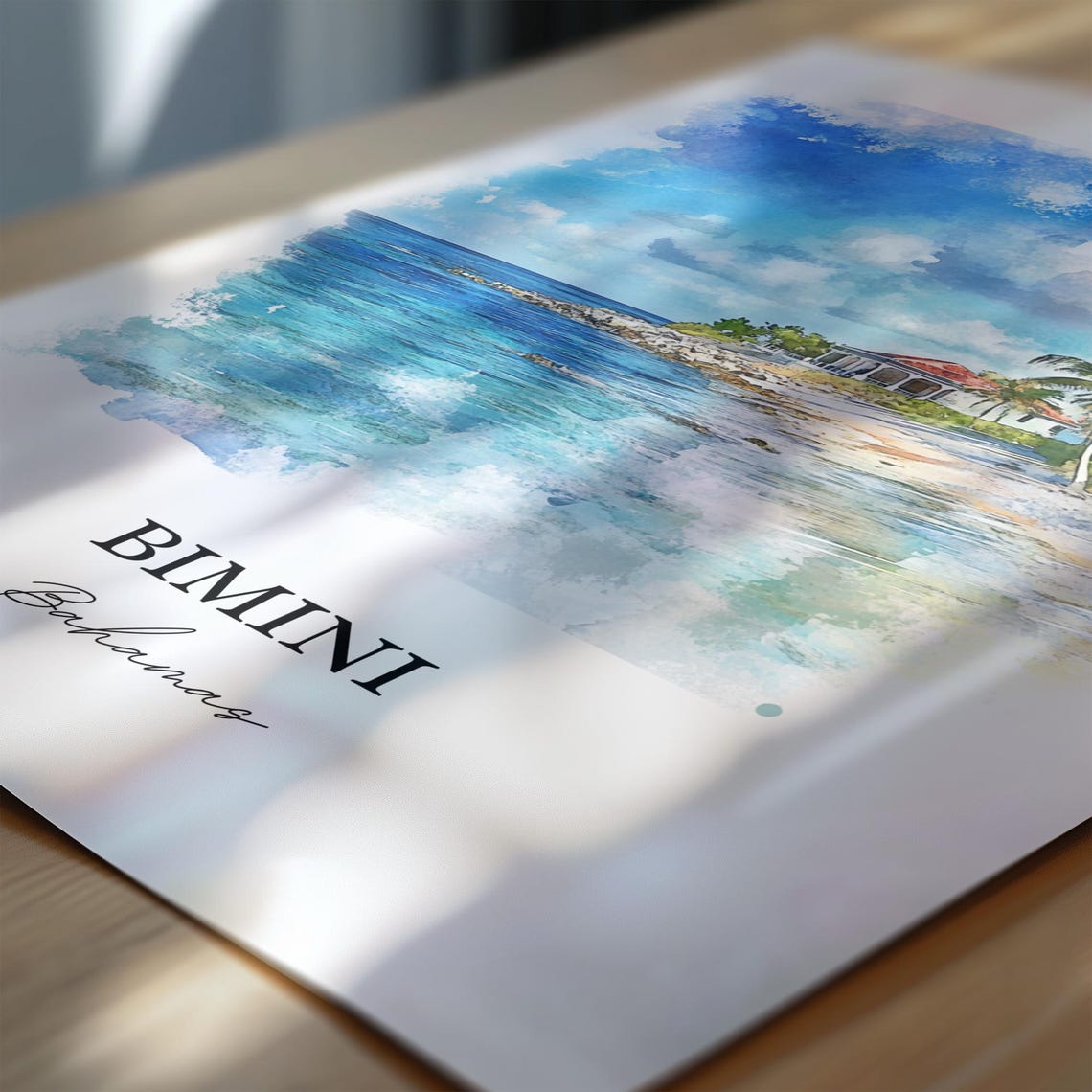 Bimini Wall Art Alice Town Print Bahamas Watercolor Gift Travel Poster Housewarming - Image 6
