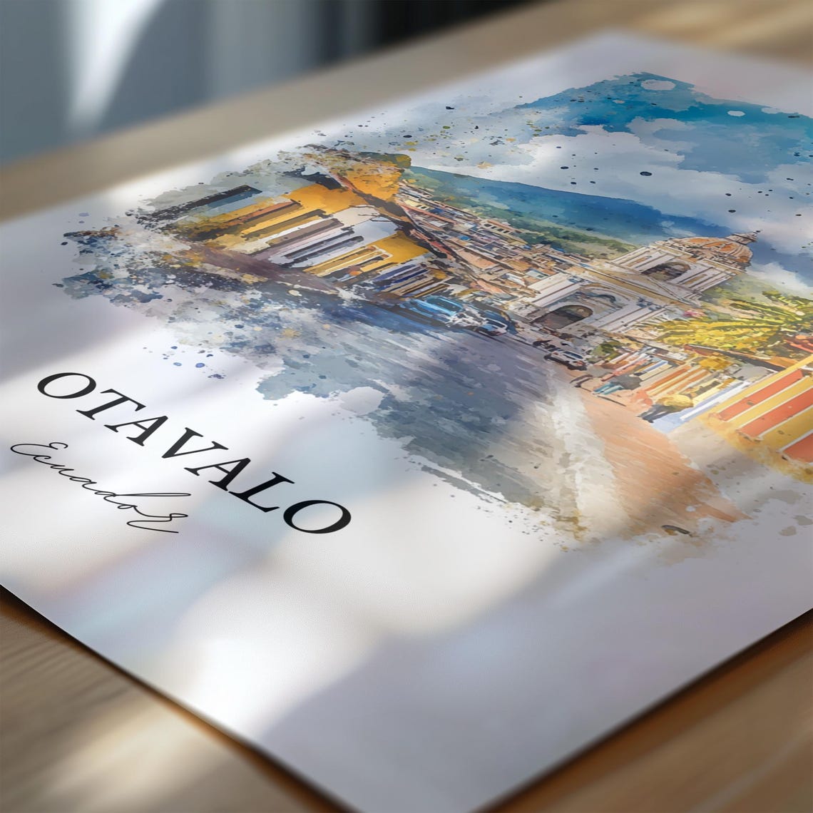 Otavalo Wall Art Ecuador Print Watercolor Gift Travel Poster Housewarming - Image 6