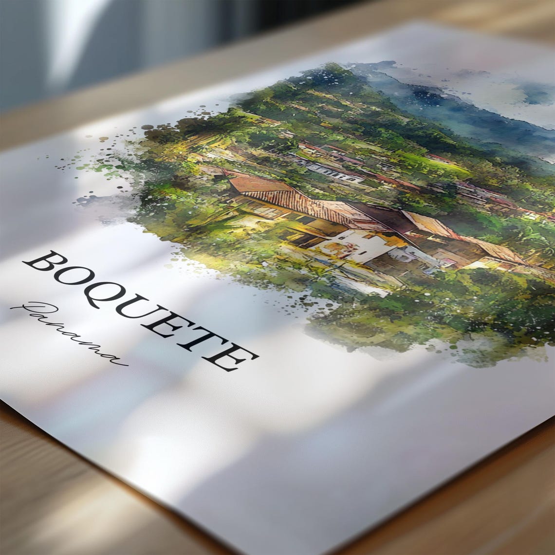 Boquete Wall Art Panama Print Watercolor Gift Travel Poster Housewarming - Image 6