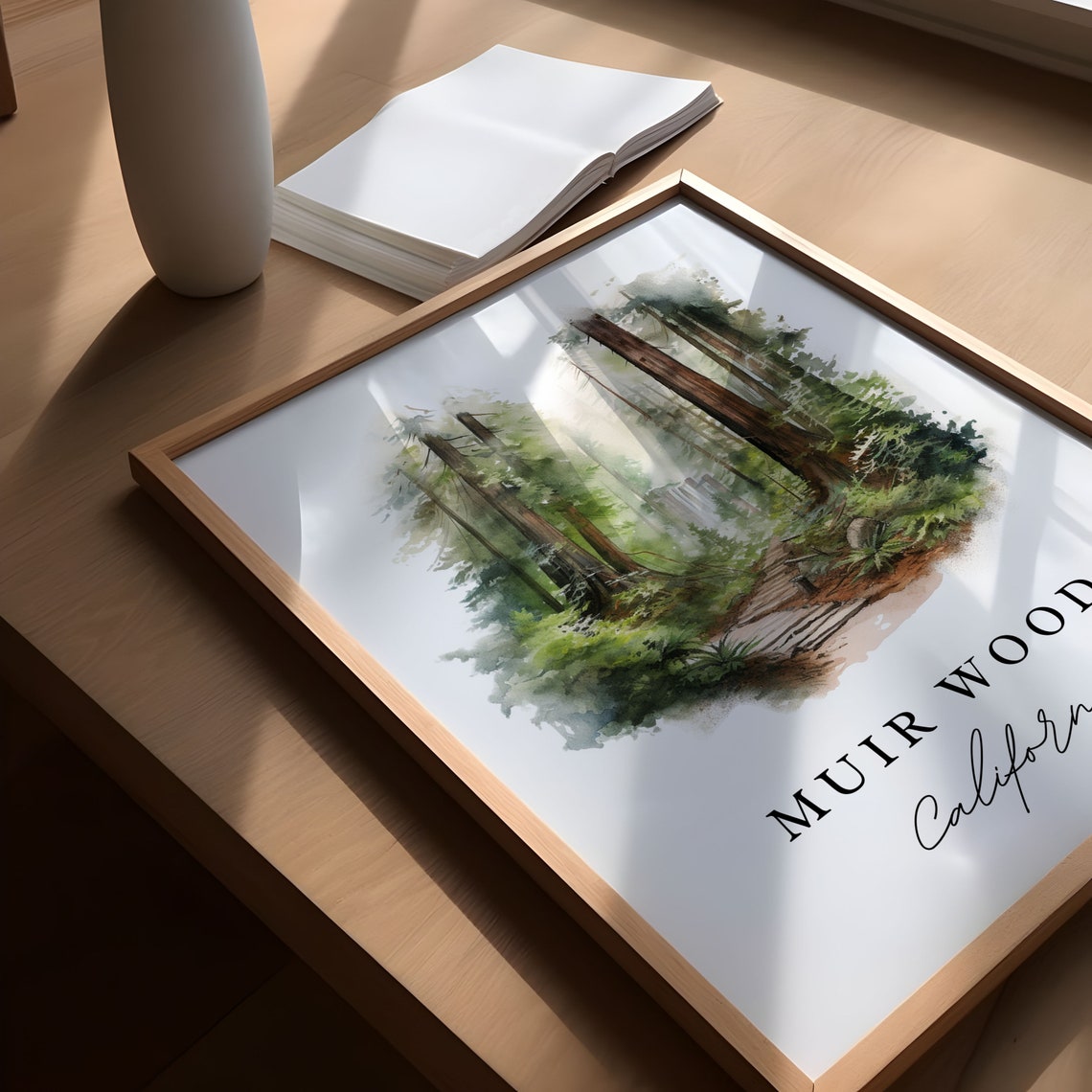 Muir Woods Custom Text Art Print, Nature Gift - Image 5