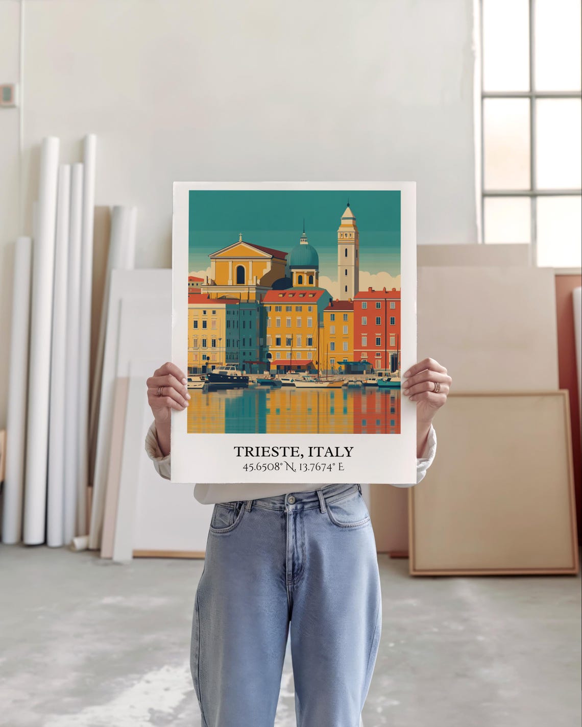 Trieste Italy Retro Harbor Sailboats City Vintage Travel Decor Poster - Image 6