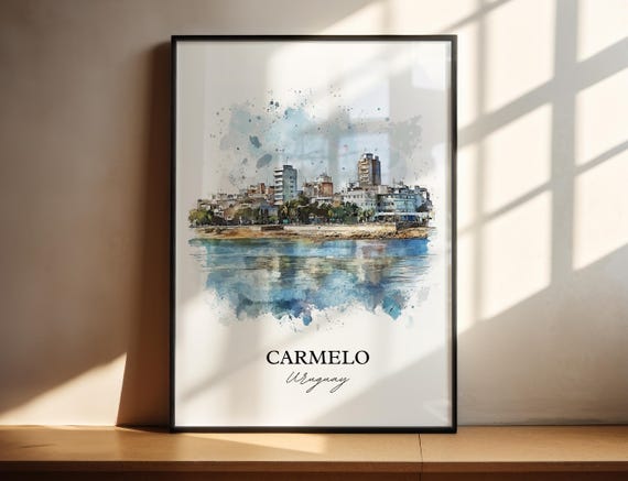 Carmelo Uruguay Wall Art Print Watercolor Gift Travel Poster Housewarming