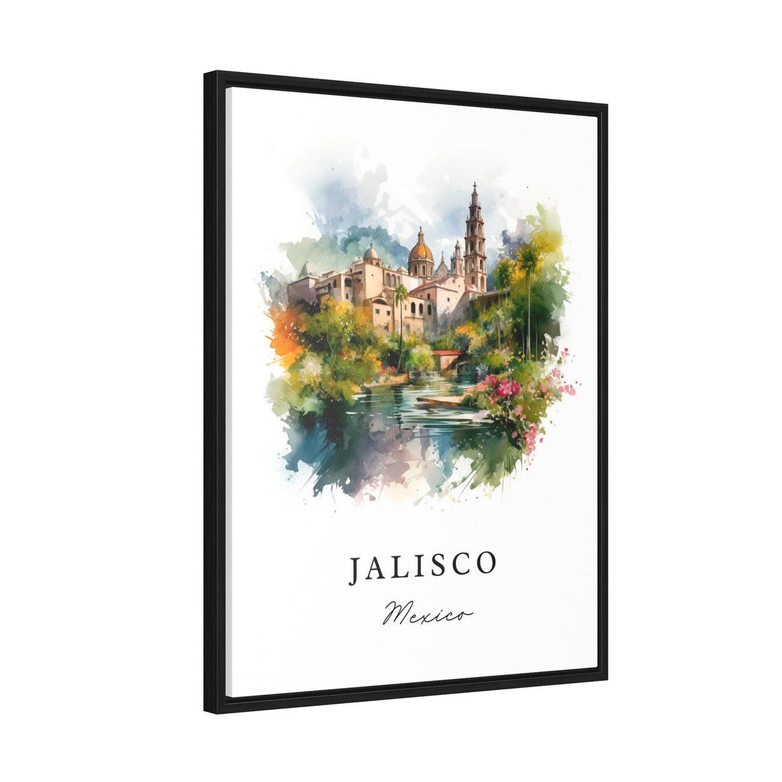 Jalisco Traditional Travel Art Mexico Poster Print Wedding Gift Birthday Present Custom Text Perfect - Image 2