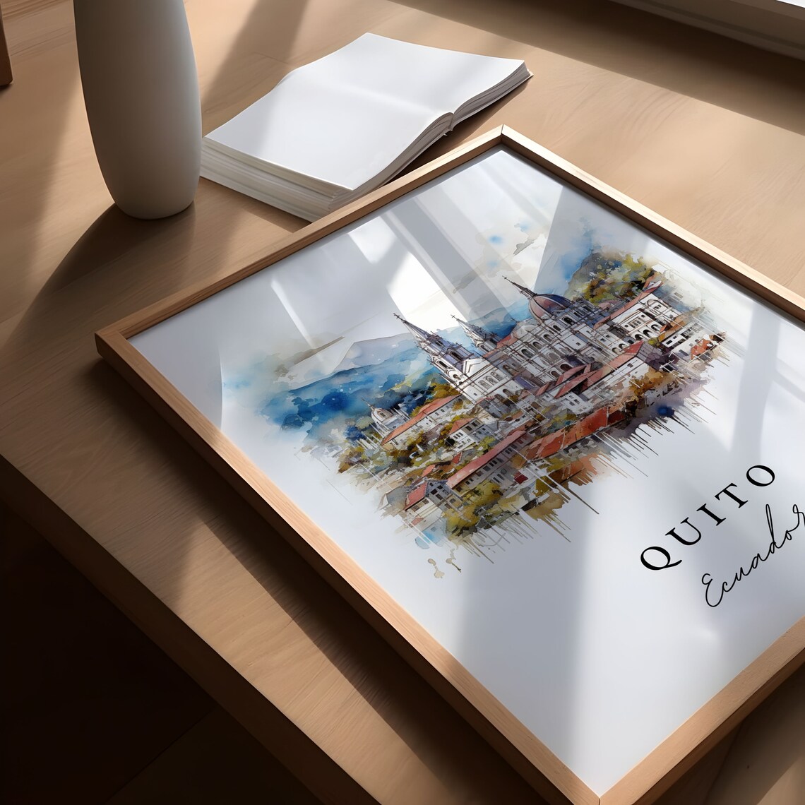 Quito Ecuador Custom Text Travel Poster Art - Image 5