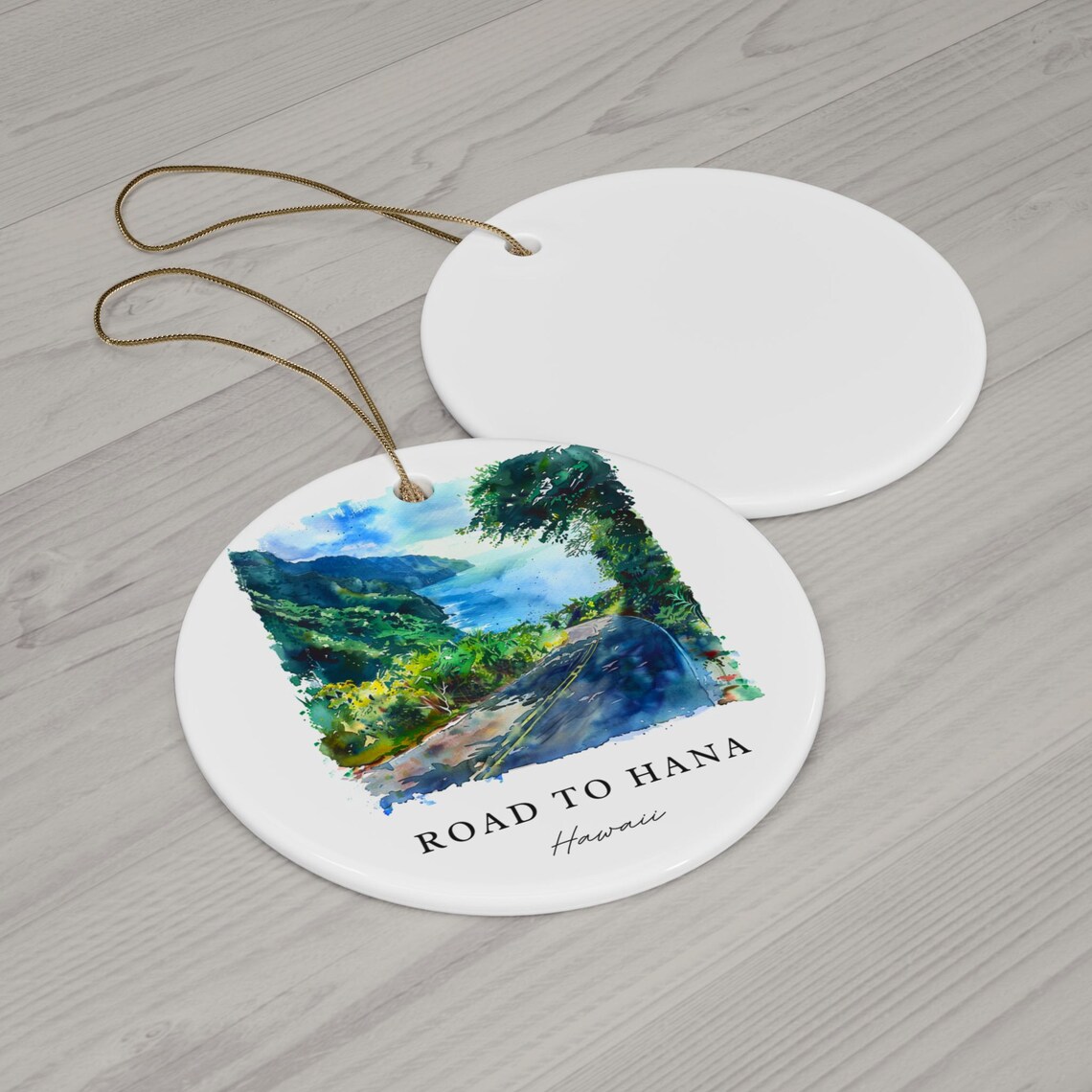 Road To Hana Ornament, Hawaii Travel Poster - Image 4