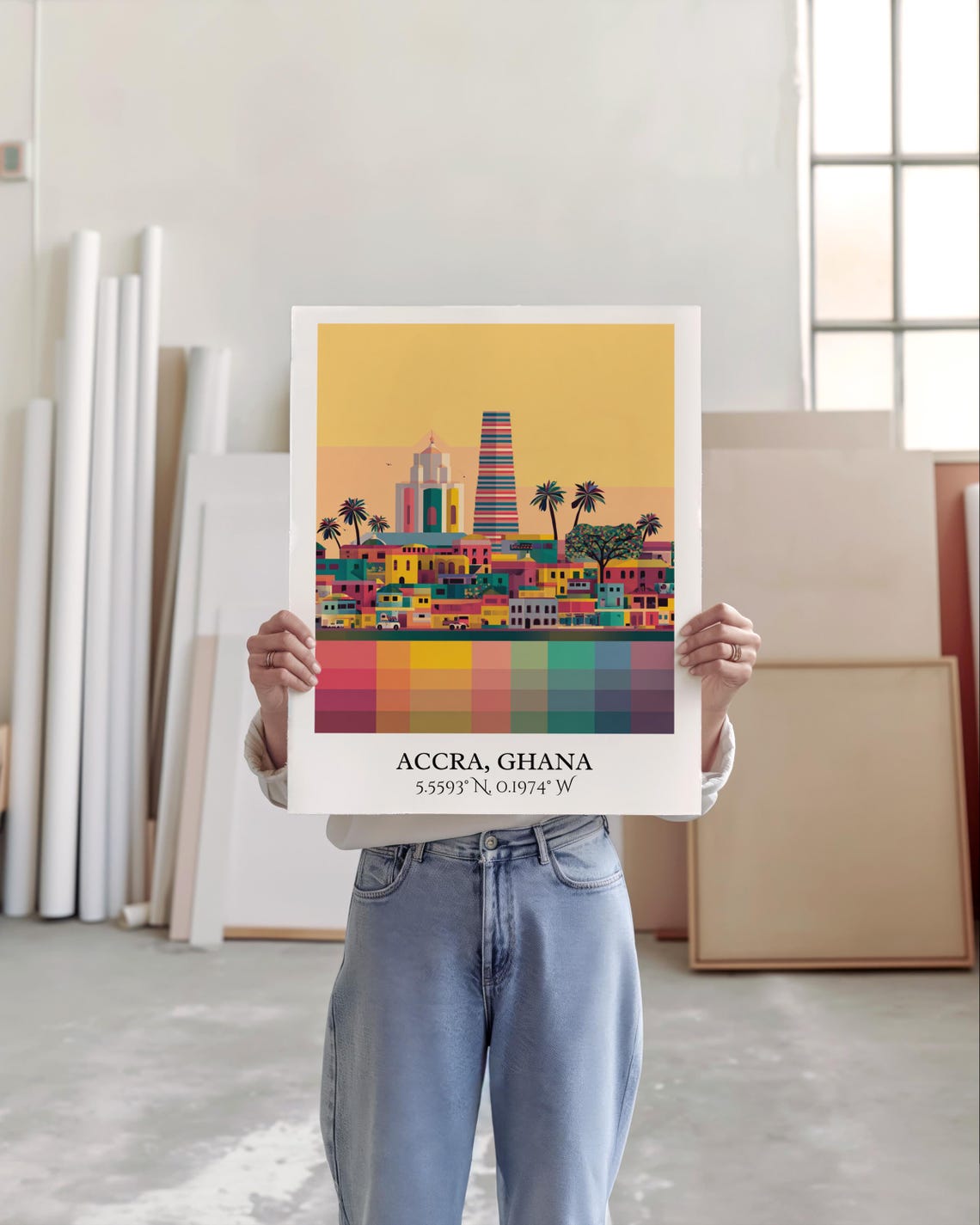 Accra Ghana Art Retro Travel Home Decor Gift Prints Housewarming - Image 5