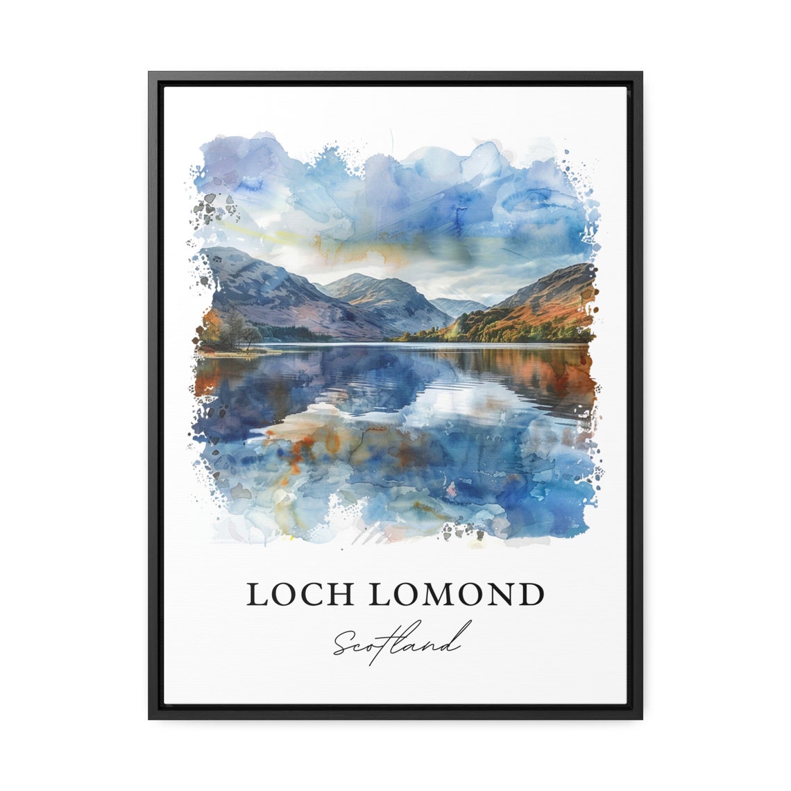 Loch Lomond Watercolor Travel Poster, Scotland - Image 3