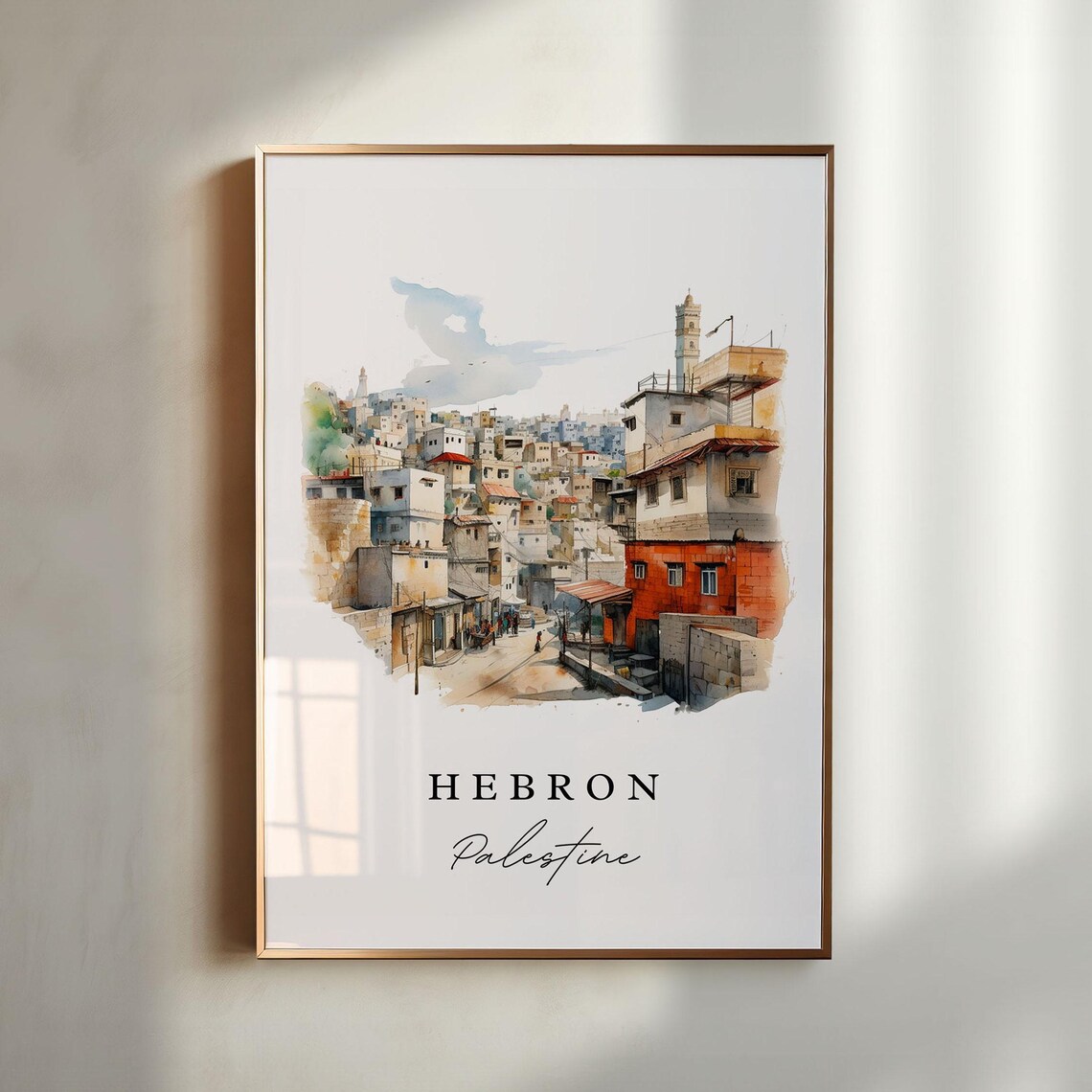 Hebron Palestine Custom Text Art Print