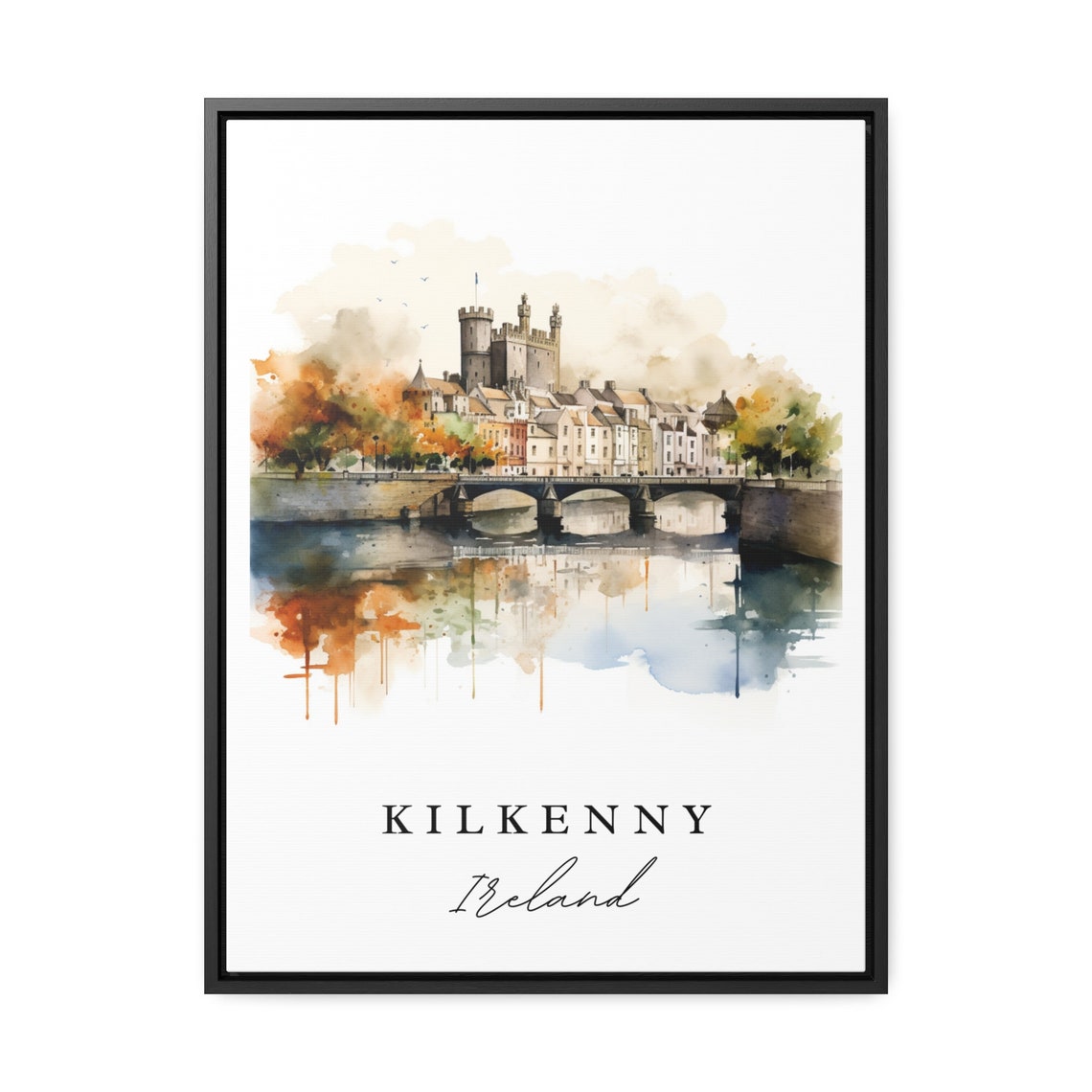 Kilkenny Ireland Travel Poster, Custom Text - Image 2