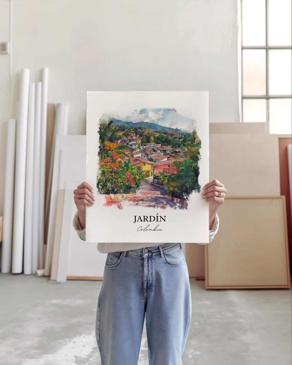Jardn Colombia Watercolor Travel Poster, Antioquia - Image 4