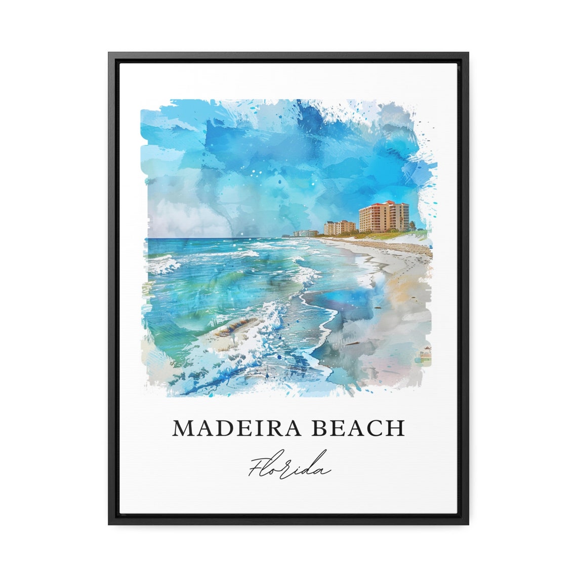 Madeira Beach Travel Poster, Watercolor Housewarming - Image 3