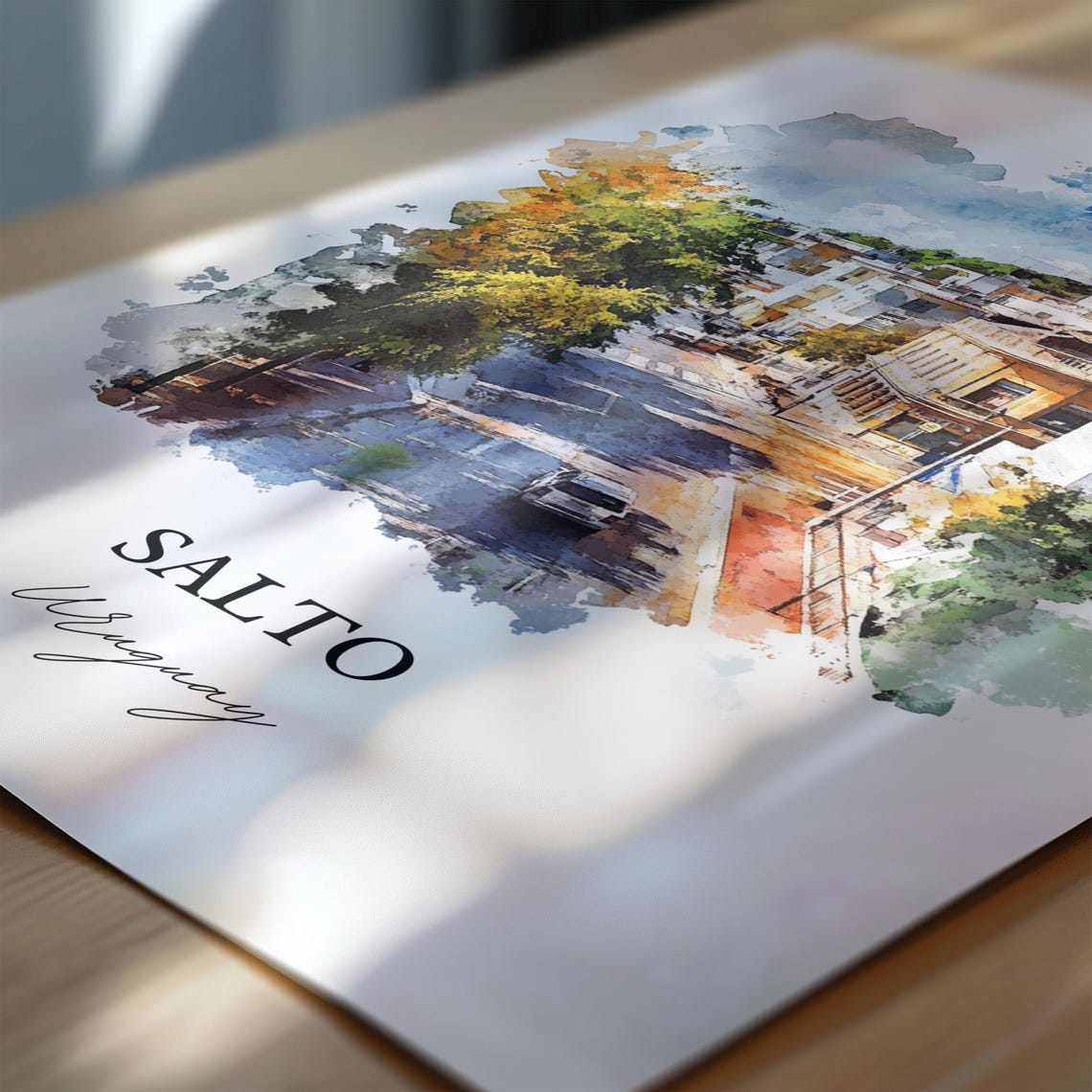 Salto Uruguay Wall Art Dept Print Watercolor Gift Travel Poster Housewarming - Image 6