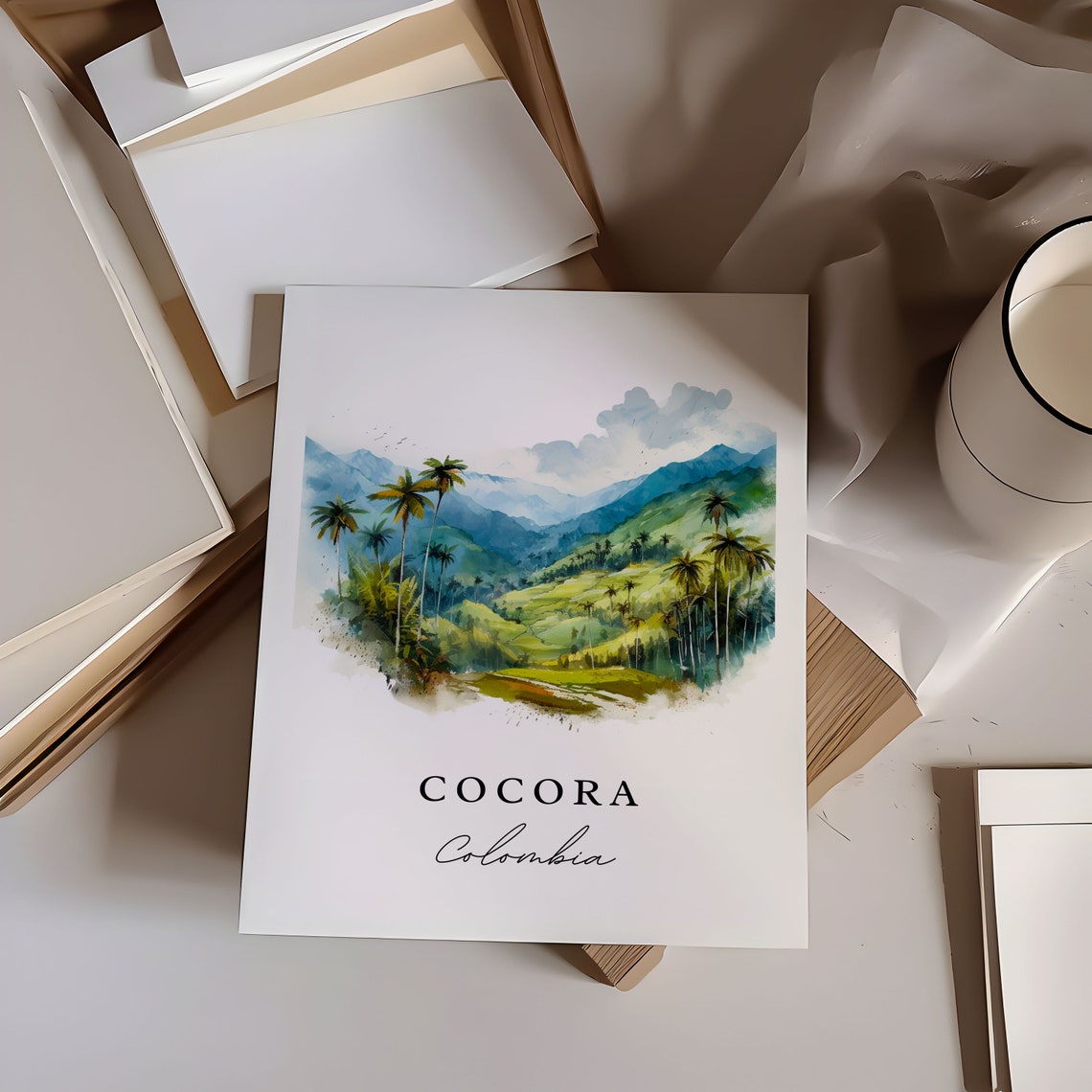 Cocora Wall Art Colombia Poster Print Wedding Gift Birthday Present Custom Text Perfect - Image 6