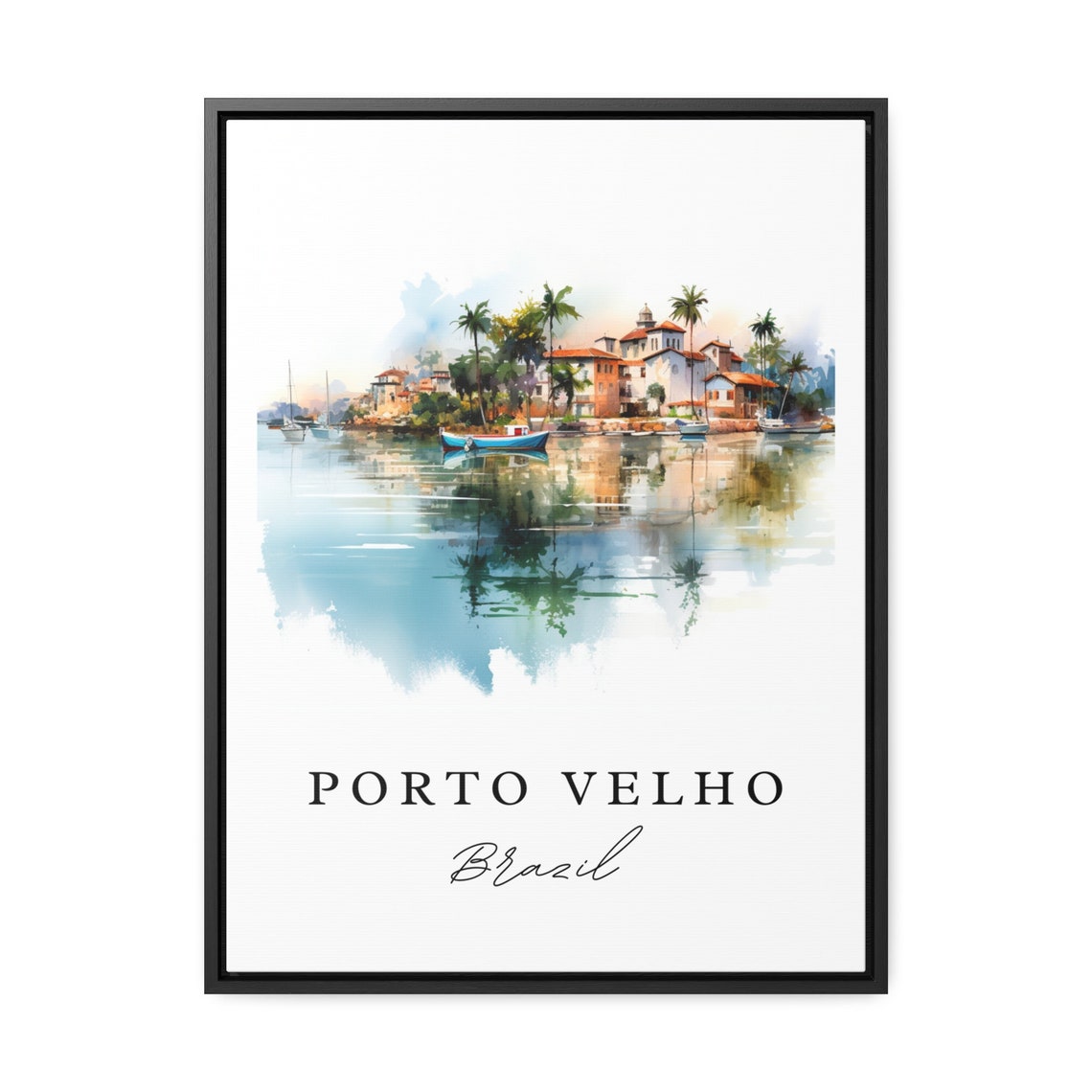 Port Velho Wall Art Brazil Poster Print Wedding Gift Present Custom Text Perfect - Image 2