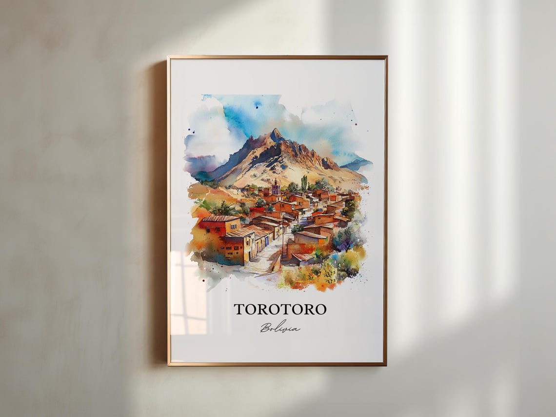 Torotoro Bolivia Wall Art Potos Print Watercolor Gift Travel Poster Housewarming - Image 6