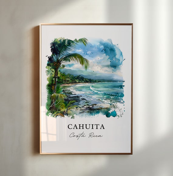 Cahuita Cr Art Cahuita Costa Rica Print Cahuita Beach Watercolor Cahuita Costa Rica Gift Travel Print Travel Poster Housewarming Gift
