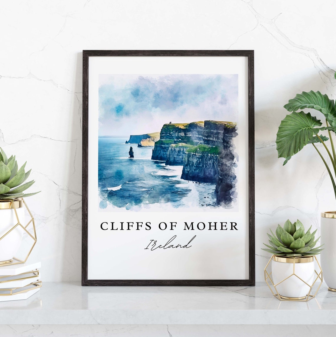 Cliffs Of Moher Ireland Travel Poster, Custom Text - Image 3