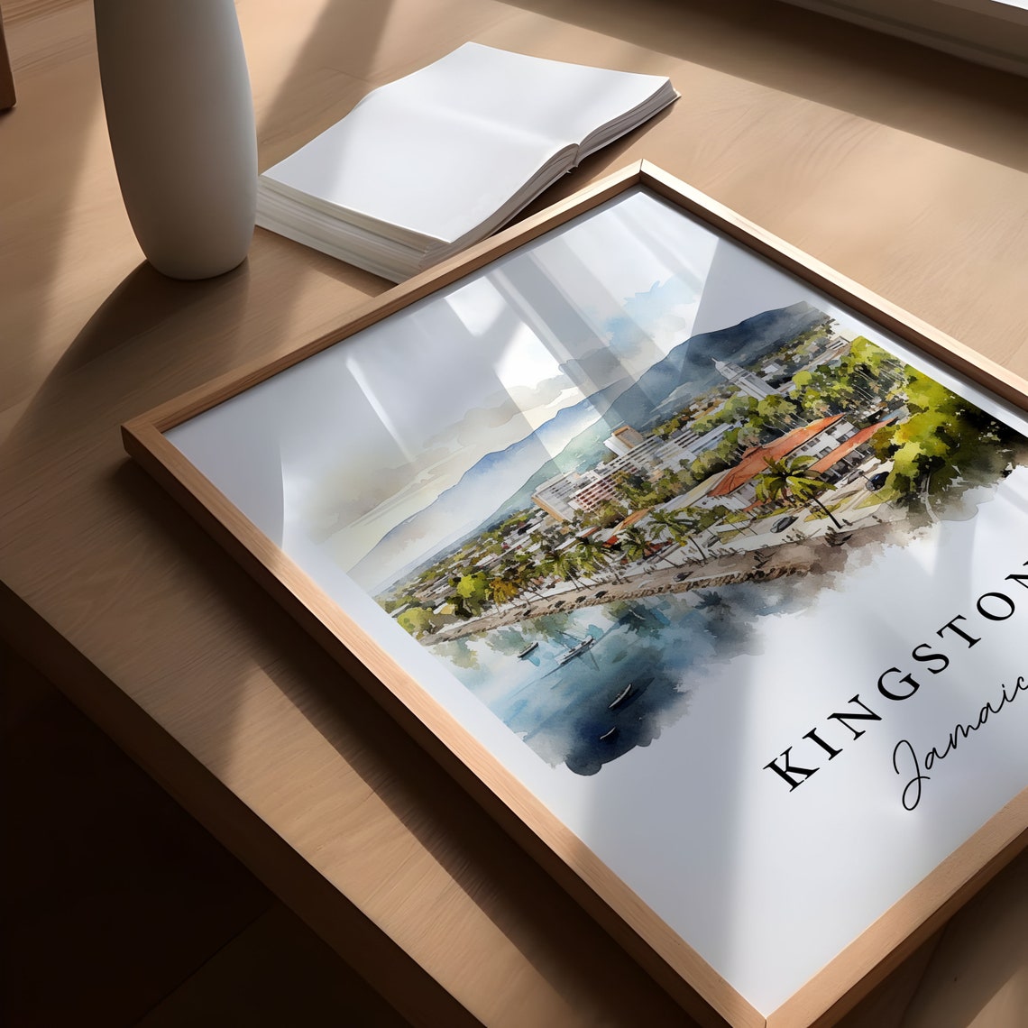 Kingston Jamaica Custom Text Travel Poster - Image 5