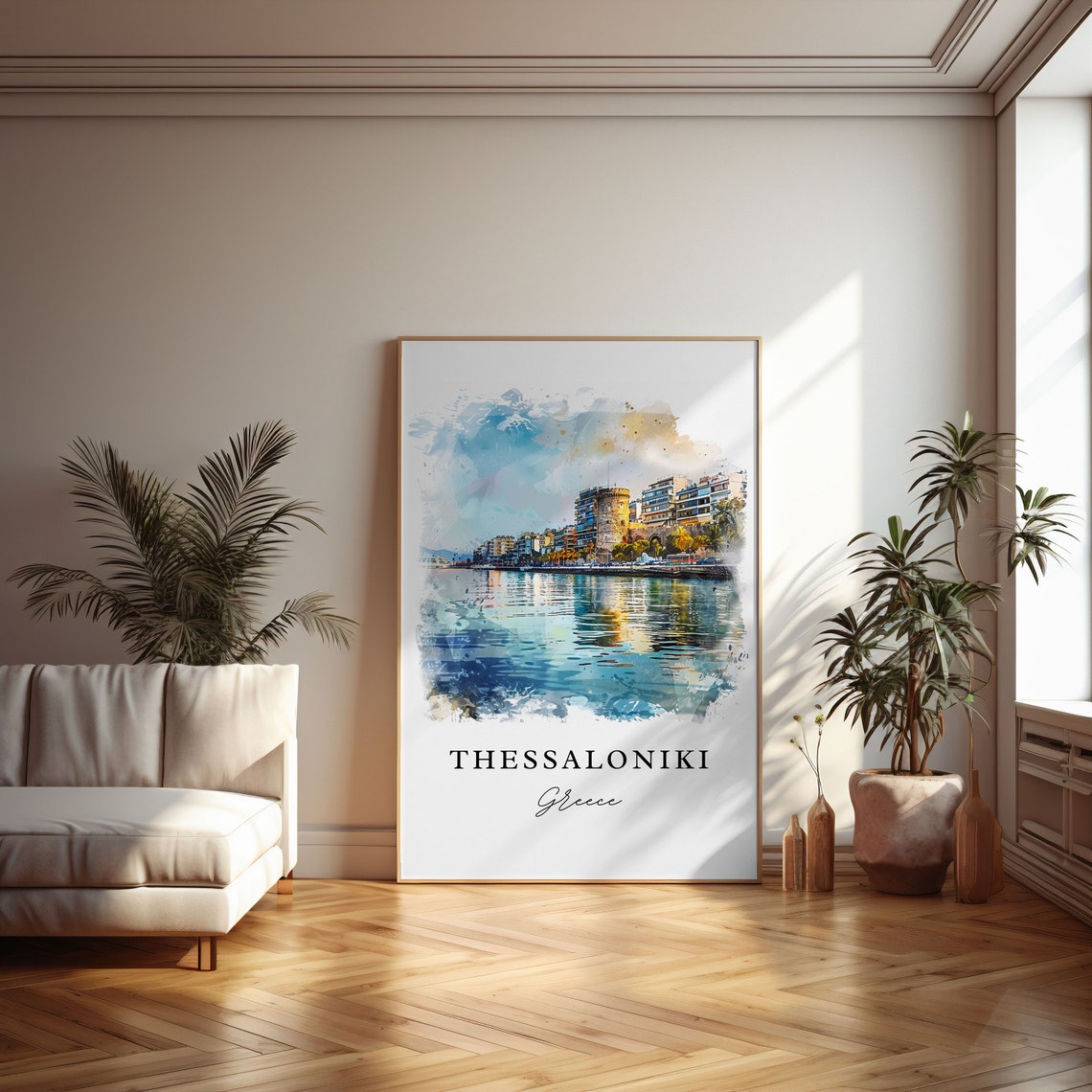 Thessaloniki Greece Travel Poster, Athens Housewarming - Image 4