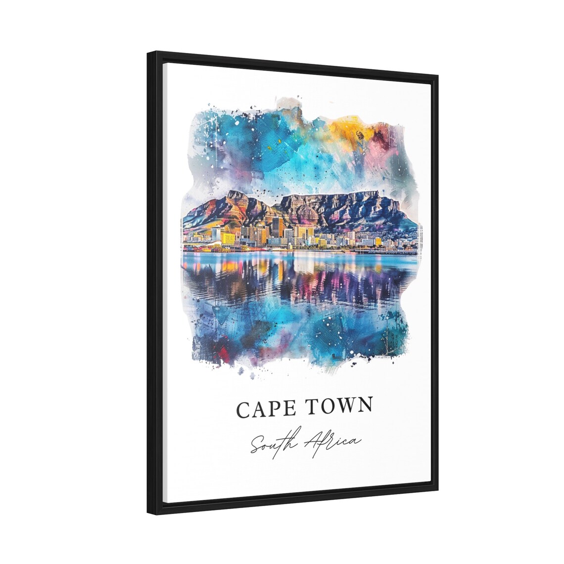 Cape Town Watercolor Travel Poster, South Africa - Image 2