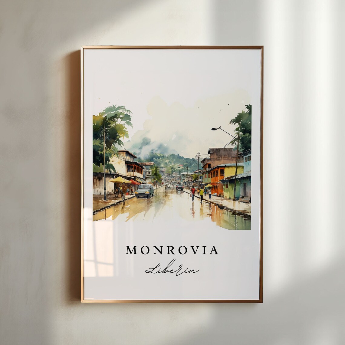 Monrovia, Liberia Personalized Travel Poster