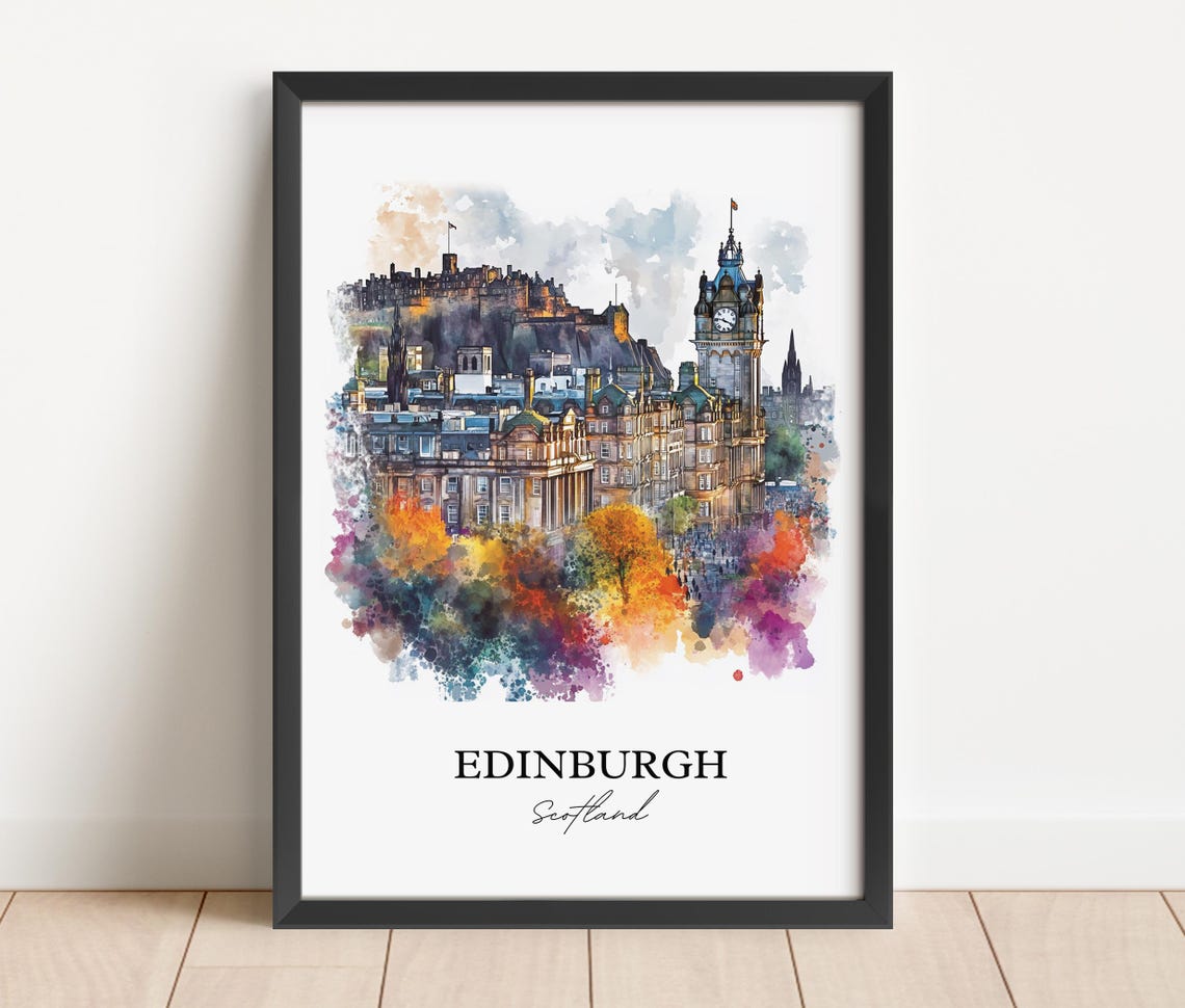 Edinburgh Scotland Housewarming Travel Poster - Image 2