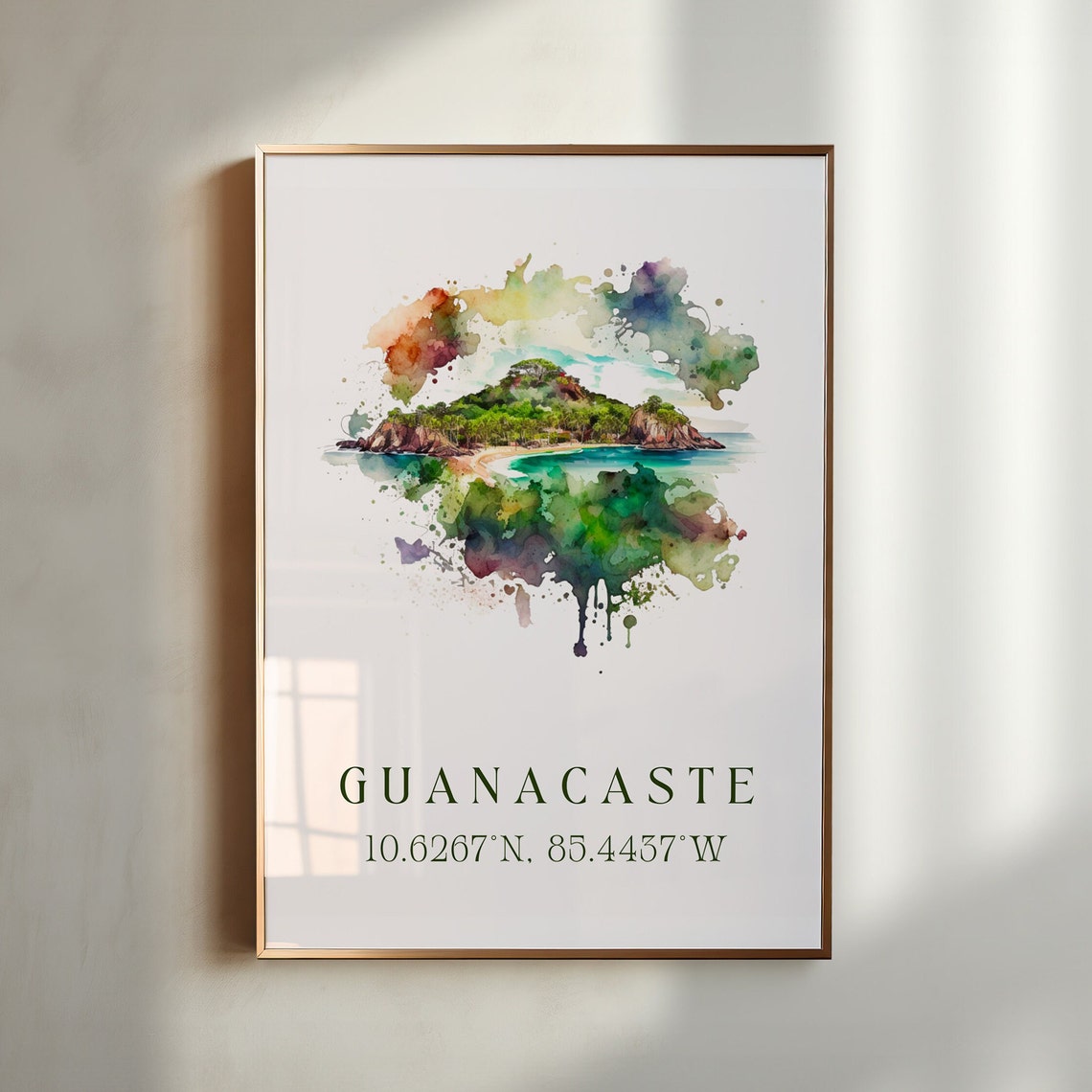 Guanacaste Costa Rica Travel Poster, Peninsula Papagayo
