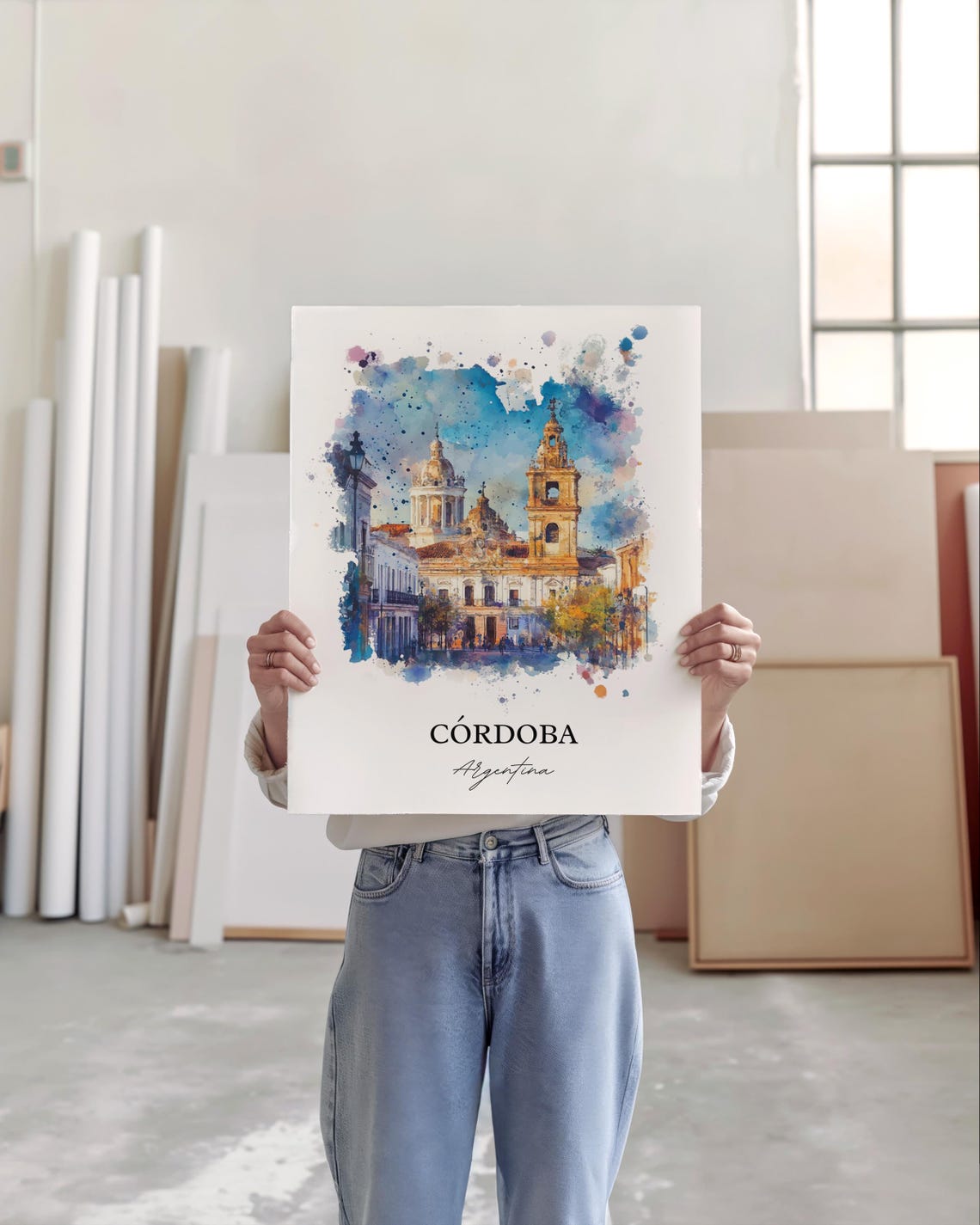 Crdoba Argentina Wall Art Print Watercolor Gift Travel Poster Housewarming - Image 3