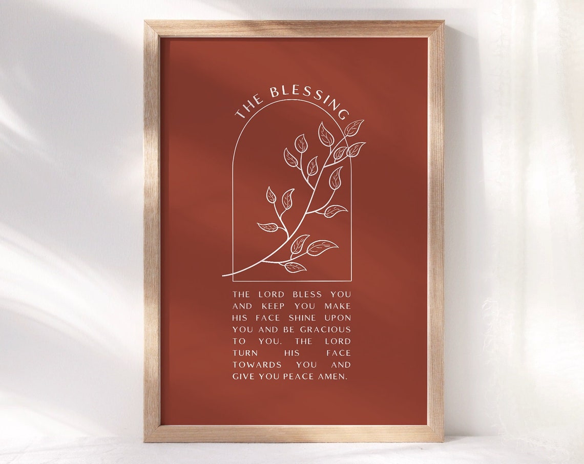 Numbers 24 The Blessing Scripture Art Worship Lyrics Aesthetic Christian Wall Art Wall Art