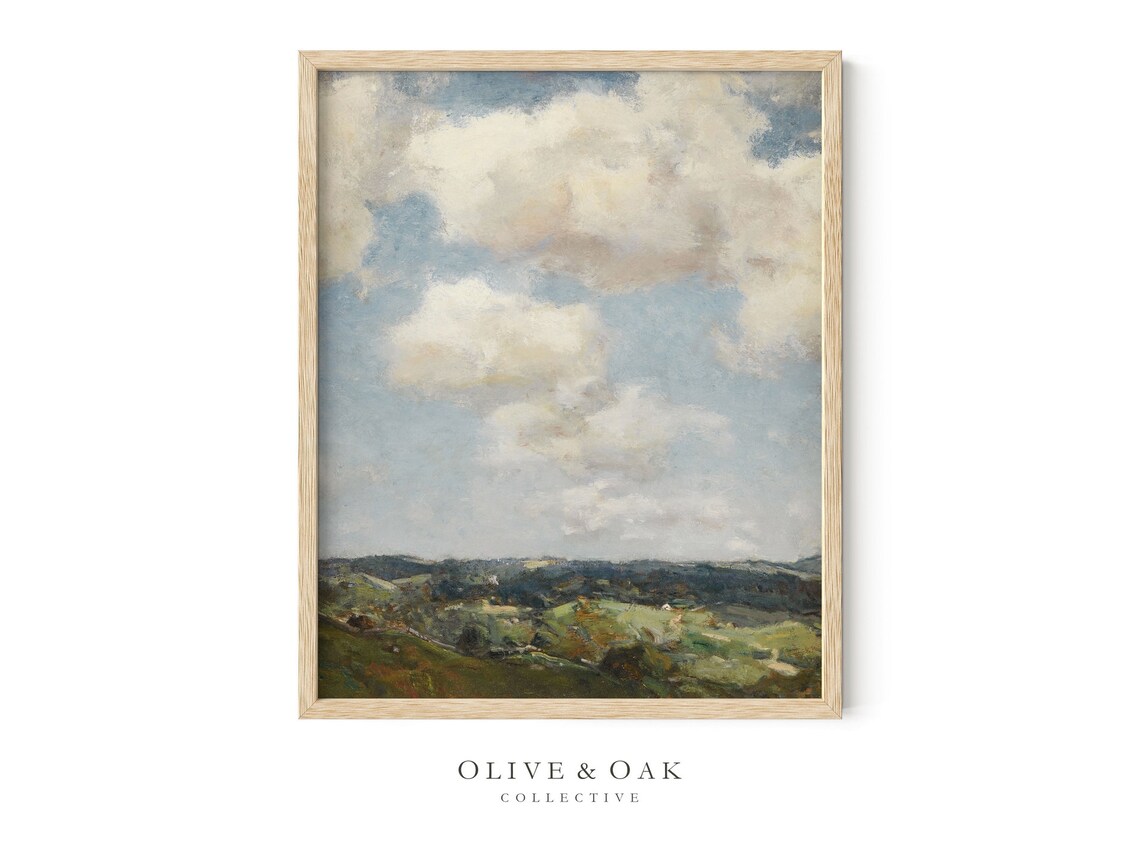 Summer Landscape Horizon Painting, Landscape Art Print - Image 3